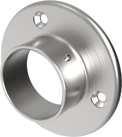 Leuninghouder Set - Wandflens Bevestiging - Veilige Trappen - Roestvrij Staal V2A - 42.4 mm - Zilver