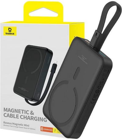 Baseus Powerbank Magnetisch Mini 10000 mAh 20 W MagSafe (zwart)