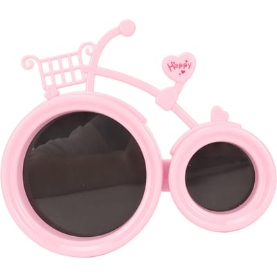 Baby Fotolijst Mooie Schattige Fietsvormige Dubbele Baby Foto Lijst Decor voor Bureau Display Roze white