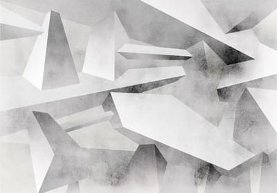 Fotobehangkoning - Behang - Vliesbehang - Fotobehang Geometrie 3D - Frozen wings - 400 x 280 cm