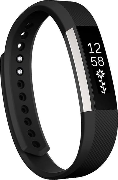 By Qubix - Compatible Fitbit bandje - Geschikt voor Fitbit Alta siliconen bandje - Maat: Large - Zwart Smartwatch bandje