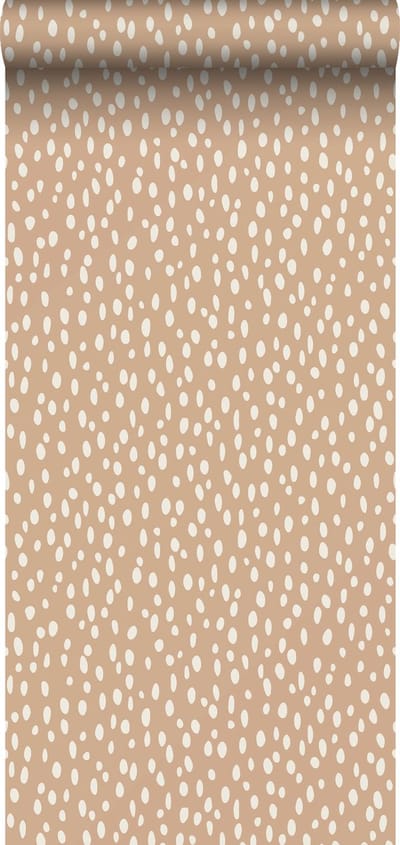 ESTAhome behang stippen licht terracotta - 53 cm x 10.05 m - 139555
