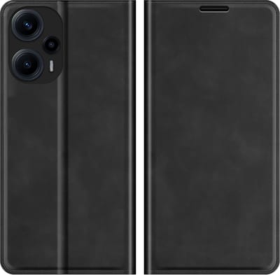 Just in Case hoesje geschikt voor Xiaomi Poco F5 - Hoesje met Pasjeshouder - Luxe Book Case - Zwart