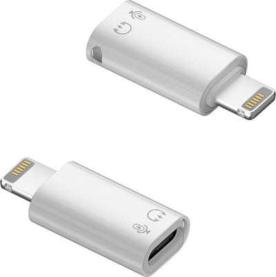 8-Pin naar USB-C female aansluiting - geschikt voor Lightning - Geschikt voor iPhone en iPad - adapter converter - Wit - Provium