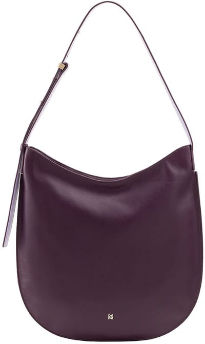 DuDu Sylvie Schoudertas Leder 36.5 cm - Dames - pearl grey