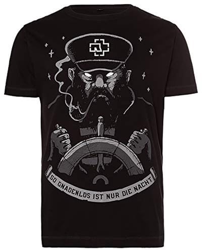 Unisex T-shirt Seemann - Zwart met Multicolor Print