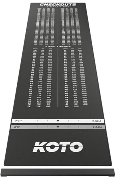 Professionele Antislip Dartmat 285 x 80 cm met Score Indicator