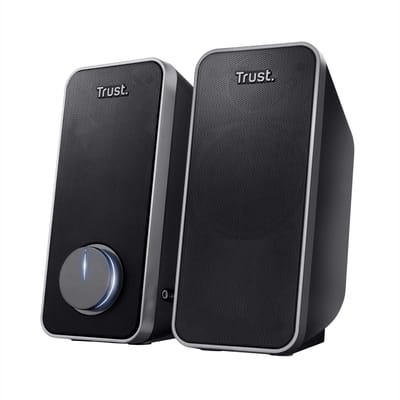Trust Arys 2.0 PC Luidsprekerset - 2.0 Luidsprekers – USB Luidsprekers – Luidsprekers met USB – 14 W RMS – Zwart