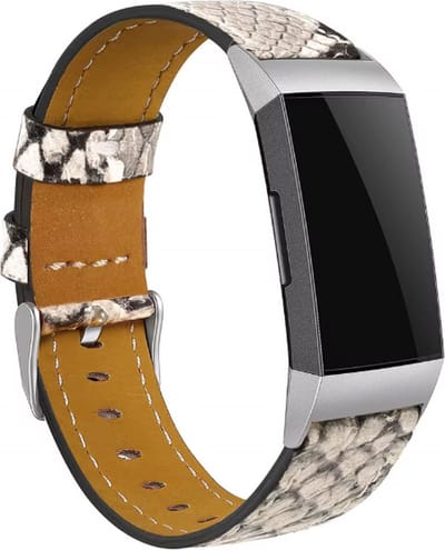 Actie4you® - Leren bandje - Geschikt voor Fitbit Charge 3 / Fitbit Charge 4 – Fitbit Bandje - Glad Crocodil