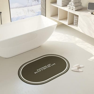 Minimalistische Badkamervloermat Diatomeeënaarde Absorberend Antislip Tapijt Badkamerdeurmat Toilet Toilet Absorberende Mat 40*60CM