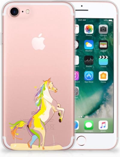 iPhone SE 2022 | SE 2020 | 8 | 7 Telefoonhoesje met Naam Horse Color