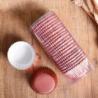 400 Stuks Muffinvormen en Cupcakevormen voor Bakken, Roze Goud, Ideaal voor Feestjes en Evenementen