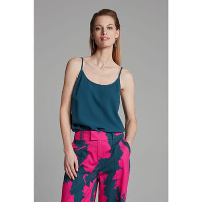 POM Amsterdam Top - Cyndi Maat: 34 | Mouwloze Tops Outlet | Dames | Blauw
