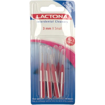 Lactona Easy Grip Interdentale Borsteltjes xs 3 mm 7 Tandenborstel
