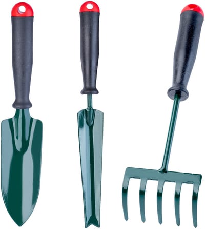 KADAX Tuingereedschapsset, robuuste mini-tuingereedschap, praktische gereedschapsset voor planten, meerdelige tuinset, tuinset voor tuinverzorging (3-delige set Ver. A)