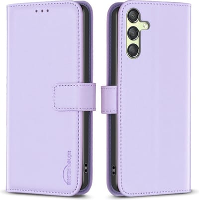 BINFEN Hoesje - Geschikt voor Samsung Galaxy A25 Hoesje - BINFEN Color Book Case - Lavendel