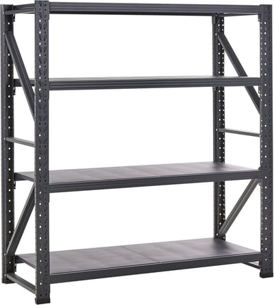 BELIANI FIUGGI - Stellingkast 4 planken - Zwart - 200 cm - Staal