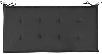 Tuinbankkussen - Zitkussen Bank - Buiten Zitten - Waterdicht Polyester - 120x50x3cm - Zwart