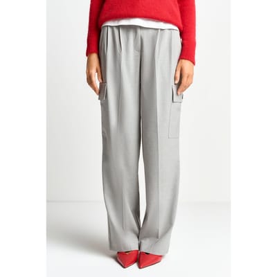 Rich & Royal Cargo Pants With Pleat Pebble Grey Size: 40 | Cargo Pants Outlet | Dames | Grijs