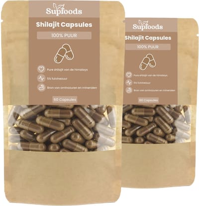 Supfoods Shilajit capsules puur - 10:1 extract uit Himalaya - 120 capsules