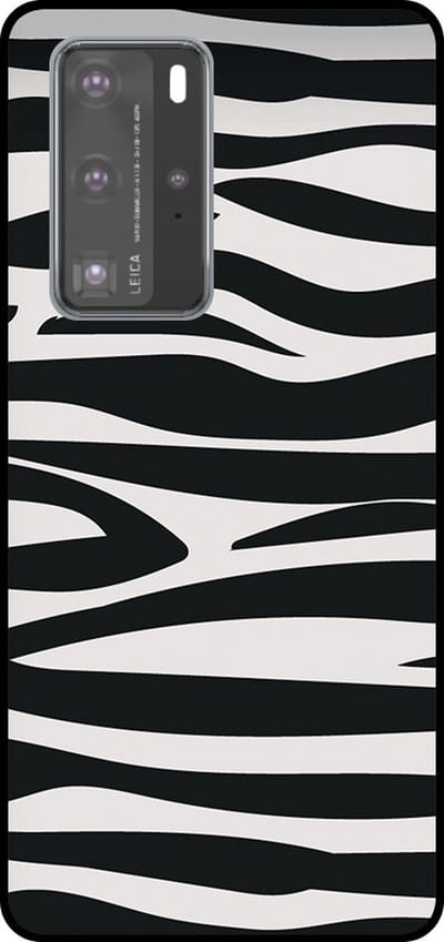 Smartphonica Telefoonhoesje Geschikt voor Huawei P40 Pro met zebra opdruk - TPU backcover case zebra design - Zwart Wit geschikt voor Huawei P40 Pro
