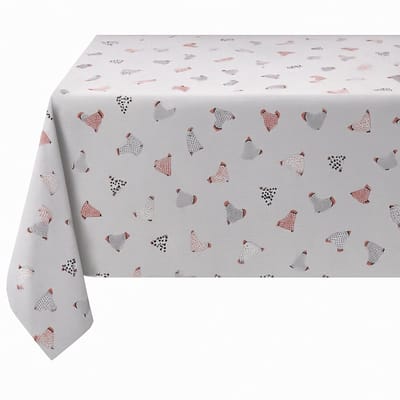 IVOL PVC Tafelzeil Kippen 140 x 240 cm - Tafelkleed met non-woven vliesrug