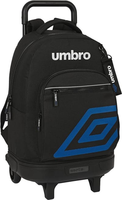 Schoolrugzak met Wielen Umbro Flash Zwart (33 x 45 x 22 cm)