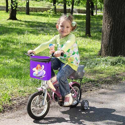 RFWR® Fietsmand voor meisjes met reflecterende strepen en afneembaar deksel