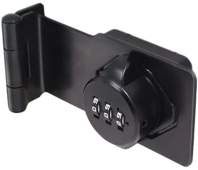 Dailygoods - TA-VIGOR 3,5 inch kast wachtwoord hasp lock vergrendeling, 90 graden 3-cijferige combinatie wachtwoordcode privacy locker draaiknop deurslot voor schuren, badkamer, laden en kantoor archiefkasten