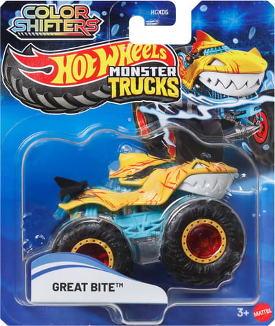 Hot Wheels Monster Jam Color Shifter truck Great Bite- monstertruck 9 cm schaal 1:64