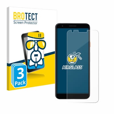 Screenprotector 3 Stuks voor Google Pixel 3a Beschermglas transparant