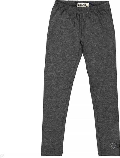 LoFff Meisjes Legging (lang) Z9113-01A - Donkergrijs - Maat 110-116