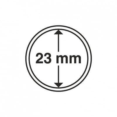Muntcapsules Rond - geschikt voor munten Ø 23 mm. - GRIPS