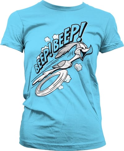 Looney Tunes BEEP BEEP Girly Tee dames-T-shirt, hemelsblauw