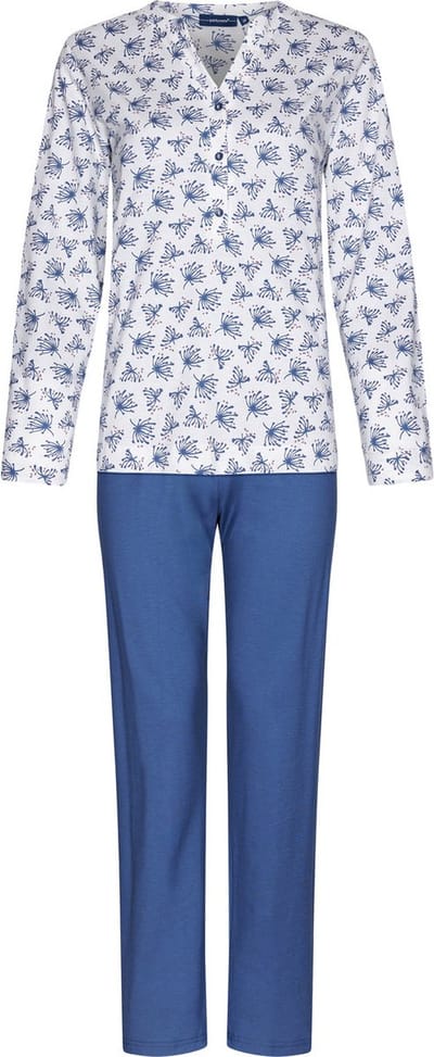 Katoenen pyjama paardenbloemen - Blauw - Maat - 54