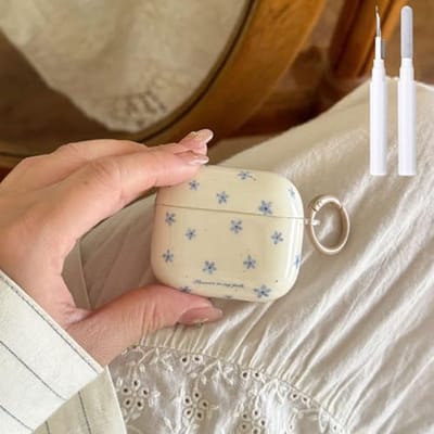 Zachte TPU Hoes Bloemen voor Airpods 3 - Shockproof en Stofdicht met Cleaner Kit