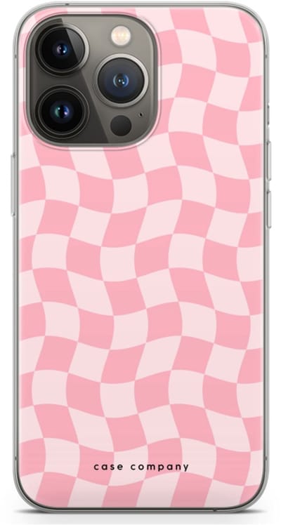 Case Company® - Hoesje geschikt voor iPhone 13 Pro hoesje - Grid Roos - Soft Cover Telefoonhoesje - Bescherming aan alle Kanten en Schermrand