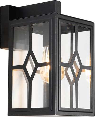 QAZQA dover - Klassieke Wandlamp voor buiten - 1 lichts - L 17.2 cm - Zwart - Buitenverlichting