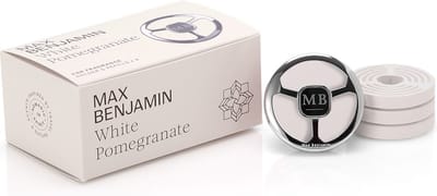 Max Benjamin Autoparfum met 4 Navullingen Cadeauset - White Pomegranate