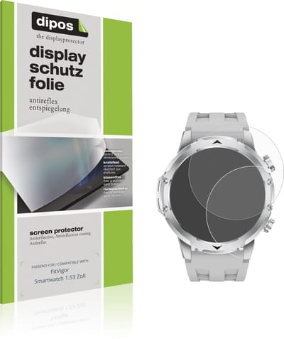 dipos – 6x Matte Beschermfolie geschikt voor FitVigor Smartwatch 1.53 Zoll | Krasbestendige & antireflecterende Screenprotector Ultra-Thin