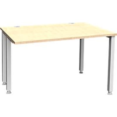 Schäfer Shop Genius bureau MODENA FLEX, 4-poots vierkante buis, ingekorte zijpanelen, B 1200 mm, esdoorn