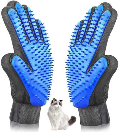 Huisdier Verzorging Handschoenen - 2 Stuks Zachte Massageborstels voor Efficiënt Haarverwijderen