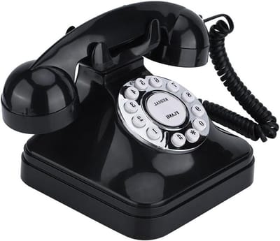 Vaste Telefoon - Retro Telefoon - Thuisgebruik Decoratie - Traditionele Ringtone - 22 cm - Zwart