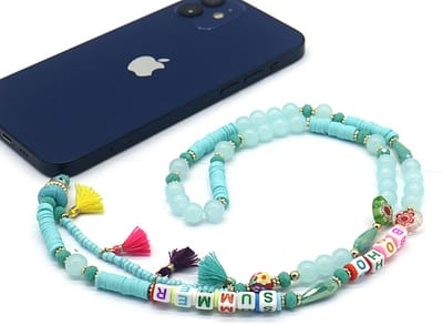 Telefoon Strap - Koordje voor Telefoon - Universeel - 80 cm - Blauw
