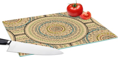 Glazen Snijplank - 39x28 - Cirkels - Patronen - Zuid-Amerika - Snijplanken Glas