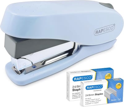 Ergonomische Nietmachine met 2000 Nietjes en 50 Vel Capaciteit - Poederblauw
