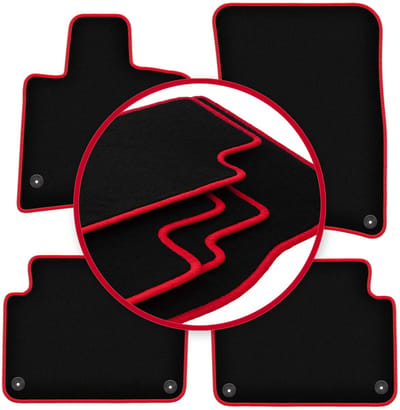 CARLUX-RED automatten voor: Audi Q7 I 4L SUV (2005-2015)