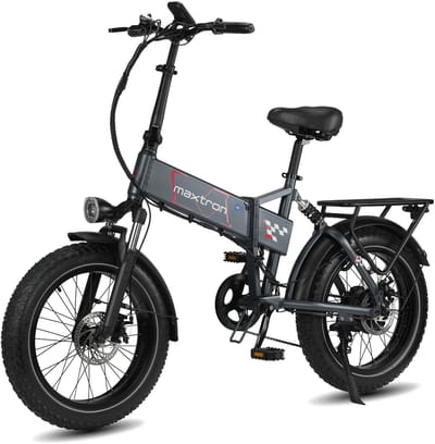 Maxtron Polaris Elektrische Fiets – Opvouwbare E-bike – 20×4.0 Inch Fatbike – 48V 13Ah Accu – Actieradius tot 45 km – Mechanische Schijfremmen – Stadsfiets – Max. Belastbaar 120 kg – Grijs