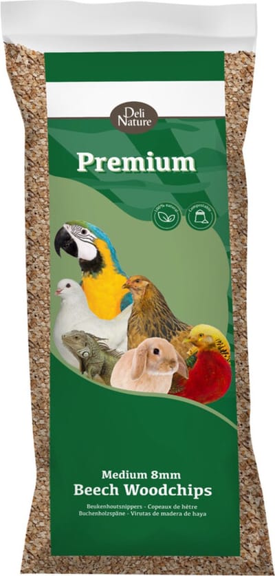 Deli Nature Premium Beukenhoutsnippers 8 mm Midden 12,5 kg