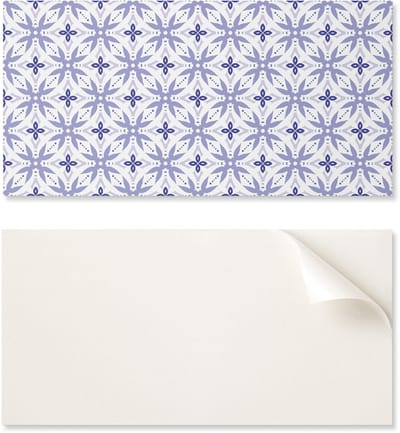 Vinyl wandpaneel voor moderne interieurdecoratie, 100x50 cm, geometrisch patroon met bloemen.